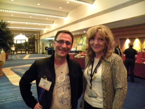 Post-day two conference networking: FastPivot.com President, Matthew Ledford, talking with New Balance ecommerce store designer Rita Moore Post-day two conference networking: FastPivot.com President, Matthew Ledford, talking with New Balance ecommerce store designer Rita Moore