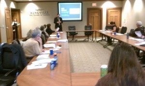 Jonathan Poston, Director of Social Media Communications at FastPivot, speaking at the Asheville Chamber of Commerce for Blue Ridge Mountain Host's monthly board meeting Jonathan Poston, Director of Social Media Communications at FastPivot, speaking at the Asheville Chamber of Commerce for Blue Ridge Mountain Host's monthly board meeting